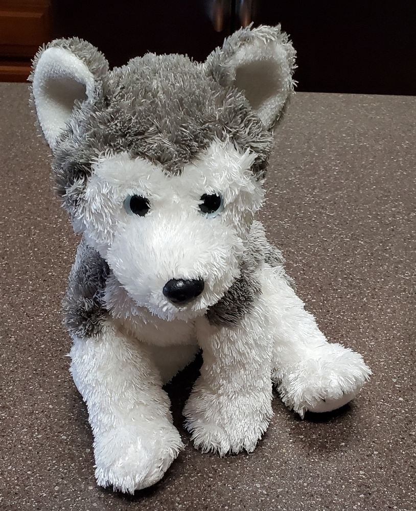 GENUINE TY pet RARE 13" 2007 edition husky plushie